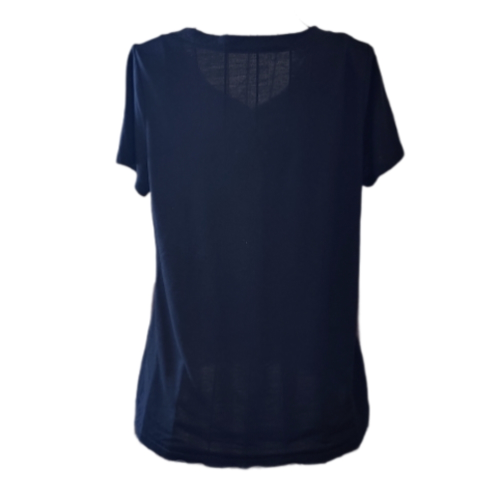 SEE NEW LISTING Modern Lux Shortsleeve Shirt Women Do It  Black Size Small - Picture 2 of 3